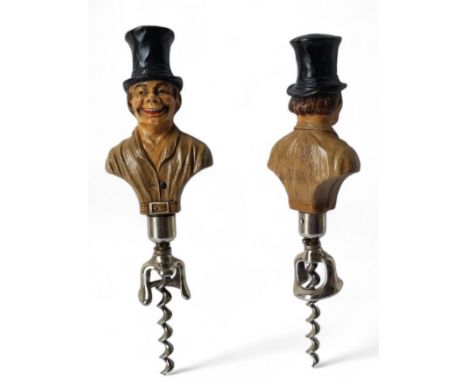 An early 20th century American novelty Syroco corkscrew as Pickwick 