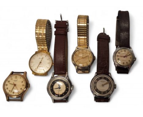 A vintage Accurist gentleman's wristwatch, Swiss 21 jewel movement, silver coloured dial, baton markers, subsidiary second di