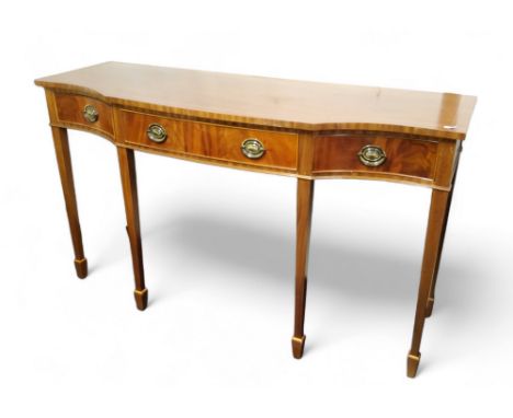 A reproduction mahogany console table, in George III style, 90cm high, 155cm wide 