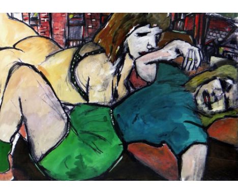 BOB DYLAN (American, b. 1941) limited edition (180/295) giclee on paper print from the 'Drawn Blank' series - 'Two Sisters', 