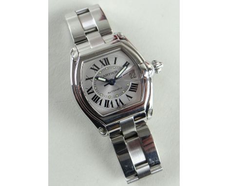 CARTIER ROADSTER BRACELET WATCH, ref. 2510, c. 2003, serial number 206842CE, Cal.120, nickel plated 20 jewel movement, two-to