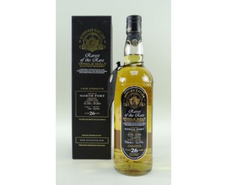 NORTH PORT DISTILLERY Rarest of the Rare, single malt cask strength scotch whisky, aged 26 years, distilled 04.1981, bottled 