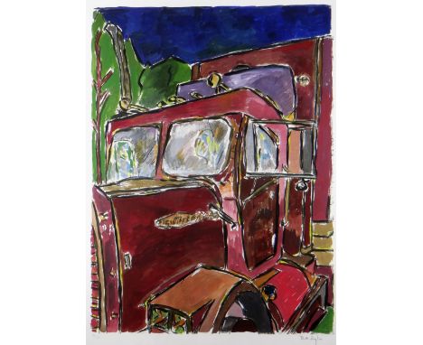 BOB DYLAN (American, b. 1941) limited edition (180/295) giclee on paper print from the 'Drawn Blank' series - 'Truck', 82 x 6