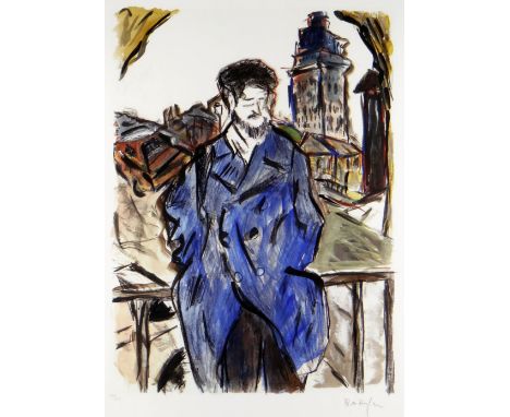 BOB DYLAN (American, b. 1941) limited edition (180/295) giclee on paper print from the 'Drawn Blank' series - 'Man on a Bridg