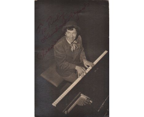MARX CHICO: (1887-1961) American Film Comedian, one of the Marx Brothers. Vintage signed and inscribed postcard photograph of