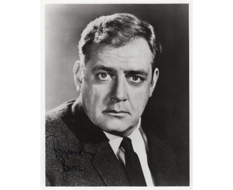 PERRY MASON: Raymond Burr (1917-1993) Canadian-American Actor, famous for his role as the defense attorney Perry Mason in the