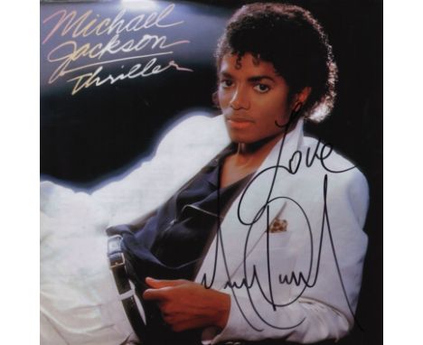 JACKSON MICHAEL: (1958-2009) American Pop Singer. Signed colour 8 x 8 photograph, being a reproduction of the cover to Jackso