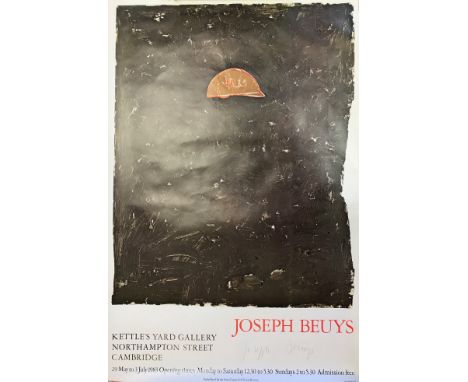  BEUYS JOSEPH: (1921-1986) German Artist. Signed colour printed 19 x 30 poster for an exhibition of Beuys' work at Kettle's Y