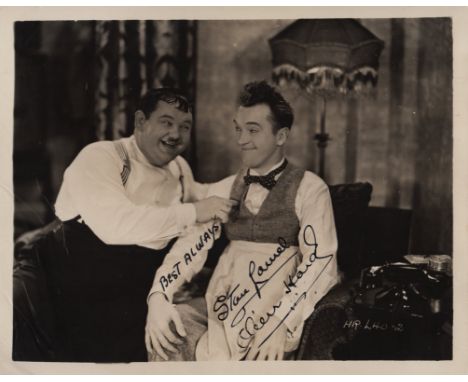 LAUREL &amp; HARDY: LAUREL STAN (1890-1965) &amp; HARDY OLIVER (1892-1957) English and American Film Comedians. An excellent 