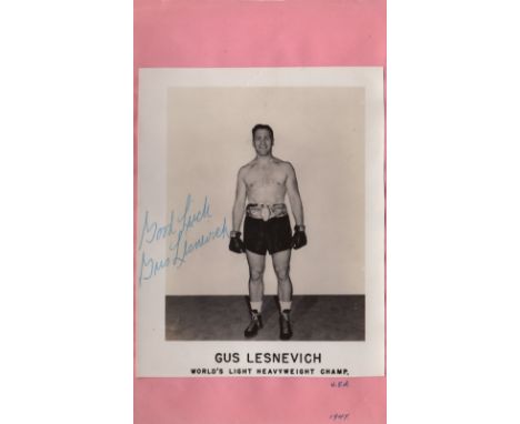 BOXING: Selection of vintage signed album pages and pieces, postcard photographs etc. (neatly laid down to album pages) by va