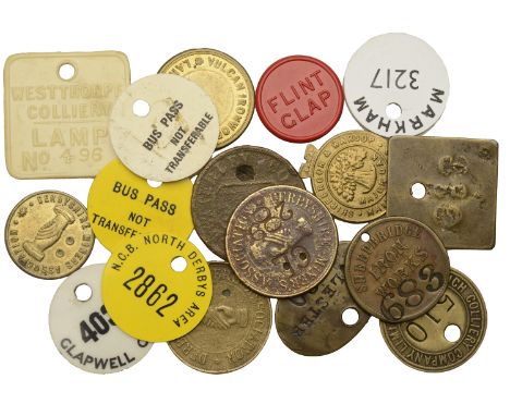Miscellaneous Tokens and Checks, DERBYSHIRE, Chesterfield, Flint Glap, red plastic, 25mm (Smith 170CC), Glapwell Colliery, un