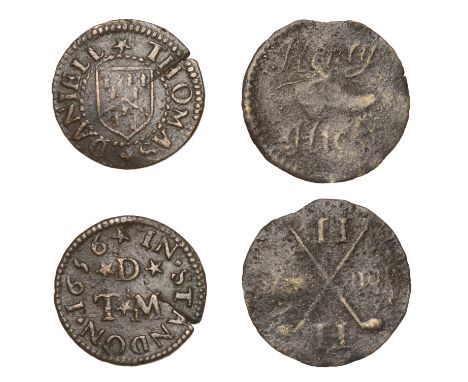 Standon, Thomas Daniell, Farthing, 1656, 1.31g/6h (N 2267; BW. 185); Henry Hicks, Farthing, 0.50g/6h (N –; BW. 186) [2]. Firs