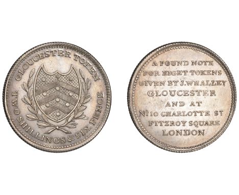 19th Century Tokens, GLOUCESTERSHIRE, Gloucester, James Whalley, Halfcrown, from the same dies as previous, edge grained, 9.7