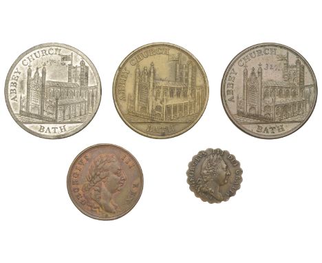 Historical Medals, Visit of George III to Cheltenham, 1789, a brass medalet by C. James, 22mm, 2.63g/6h (NW 1400; DH Gloucest