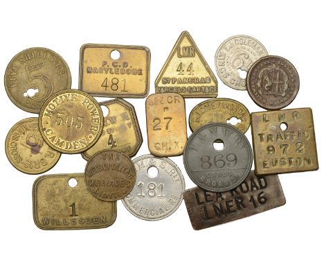 Miscellaneous Tokens and Checks, LONDON, Broad Street, L[ondon] & N[orth] W[estern] R[ailwa]y, uniface octagonal brass Cartag