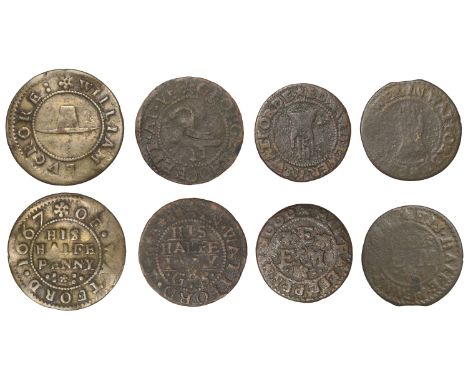 Watford, George Brockett, Halfpenny, 1668, 1.14g/12h (N 2296; BW. 212); William Buckoke, Halfpenny, 1667, 1.46g/3h (N 2297; B