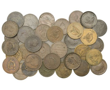 19th Century Tokens, Unlocalised Irish issues, with ‘portrait of St Patrick’, Halfpenny, 1806, 8.83g/6h (W 2015); together wi