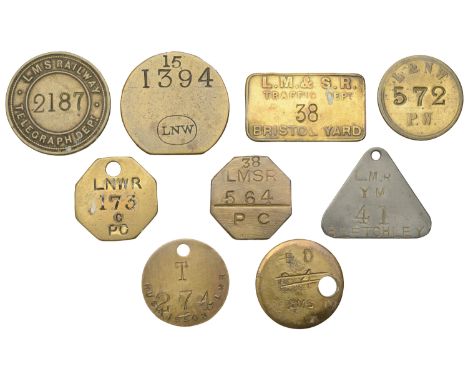 Miscellaneous Tokens and Checks, BUCKINGHAMSHIRE, Bletchley, L[ondon] M[idland] R[ailway], uniface triangular iron, 41 x 34mm