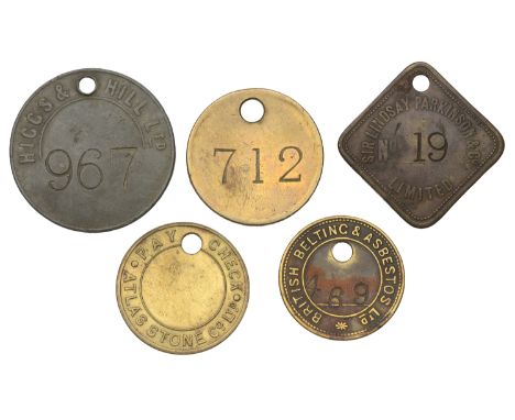 Miscellaneous Tokens and Checks, CAMBRIDGESHIRE, Meldreth, Atlas Stone Co Ltd, Pay Check, brass Halfcrown, 31mm, unissued; LO