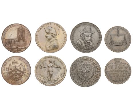 18th Century Tokens, GLOUCESTERSHIRE, Badminton, Kempson’s mule Halfpenny, scales 1796, rev. legend, 9.63g/6h (DH 57), Glouce