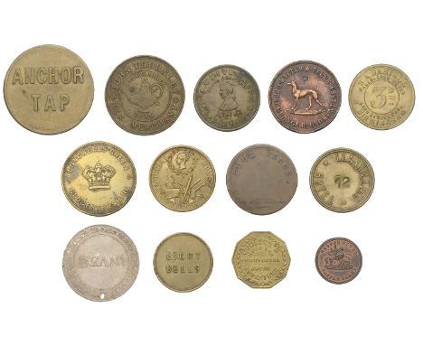 Miscellaneous Tokens and Checks, BERKSHIRE, Abingdon, Nags Head Inn, R[obert] Cornish, brass Threepence by Daniell, 26mm (Cou