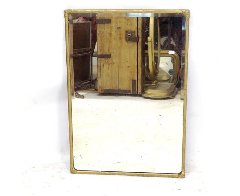 An Art Deco gilt-framed bevel-edge wall mirror, 53cm x 76cm 