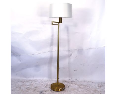 A new Ralph Lauren Home bronzed standard lamp and shade, H143cm 