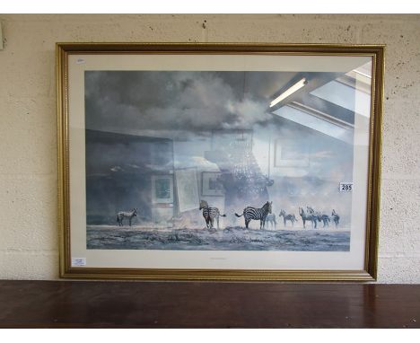 David Shepherd print - Storm over Amboseli