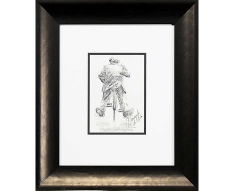* ALEXANDER MILLAR (SCOTTISH b. 1960), UNTITLED SKETCH pencil on paper, signedmounted, framed and under glassimage size 20cm 