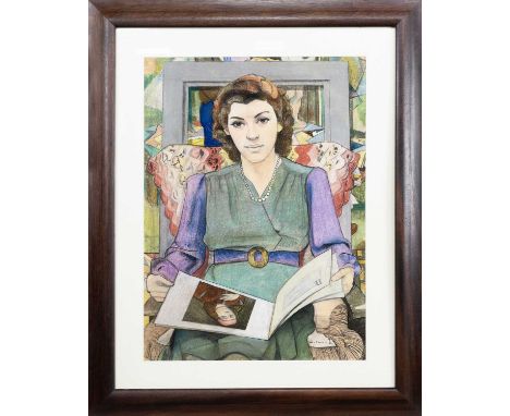 * JOHN LAURIE (BRITISH 1916 - 1972), PORTRAIT mixed media on paper, signed and dated '47mounted, framed and under glassimage 