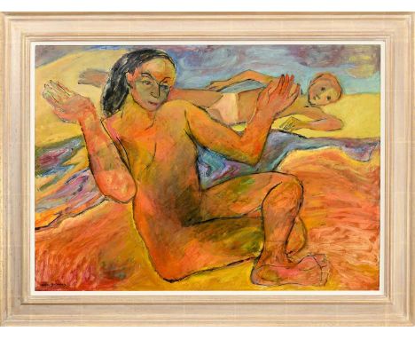* HILDA GOLDWAG (SCOTTISH 1912 - 2008), SPRING  oil on board, signed, titled verso framed  image size 77cm x 107cm, overall s