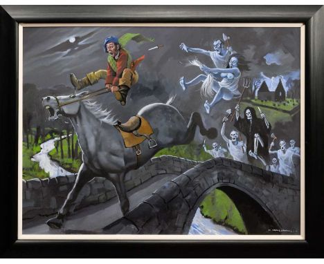* CRAIG CAMPBELL THE CARLIN CAUGHT HER BY THE RUMP (TAM O'SHANTER) oil on board, signedframedimage size 75cm x 100cm, overall