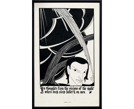 * HANNAH FRANK (SCOTTISH 1908 - 2008), IN THOUGHTS FROM THE VISIONS OF THE NIGHT WHEN DEEP SLEEP FALLETH ON MEN (1930)  litho