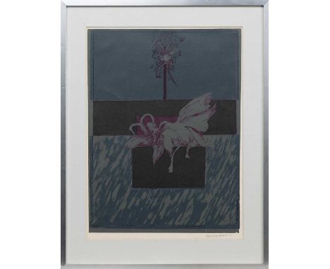 * WILL MACLEAN MBE RSA RGI RSE HON D.LITT (SCOTTISH b.1941, UNTITLED screenprint on paper, signed and dated '72mounted, frame