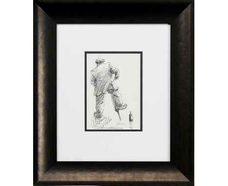 * ALEXANDER MILLAR (SCOTTISH b. 1960), UNTITLED SKETCH pencil on paper, signedmounted, framed and under glassimage size 20cm 