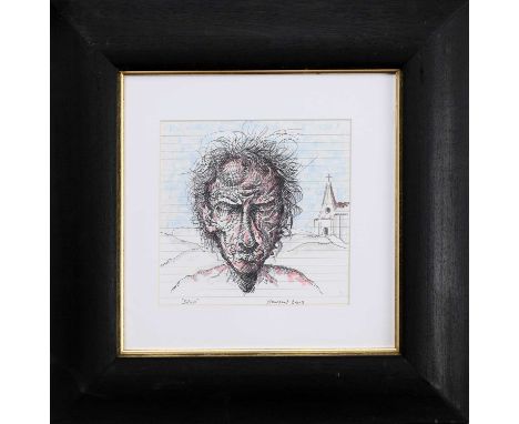 * PETER HOWSON OBE (SCOTTISH b. 1958), SELF ink on paper, signed, titled and dated 2013mounted, framed and under glassimage s