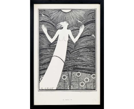 * HANNAH FRANK (SCOTTISH 1908 - 2008), SUN (1943) lithograph on paper, signedframed and under glassimage size 39cm x 28cm, ov