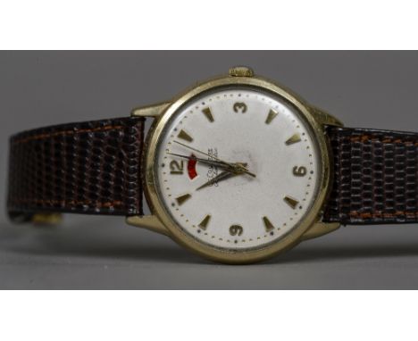 A Jaeger LeCoultre automatic gentleman's wristwatch
The signed ivory dial with Arabic numerals, baton markers and power reser