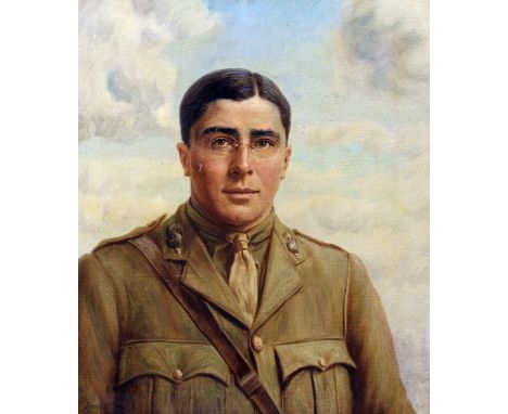 FRANK S. OGILVIE (19th/20th century) British
Portrait of Lieutenant Harold Kenyon Temperley
Oil on canvas
Signed, inscribed t
