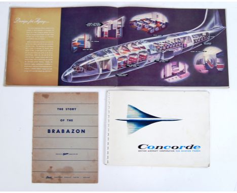 AIRCRAFT: A collection of three original vintage Aircraft brochures. The first being a ' The Brabazon Project ' fold out foli