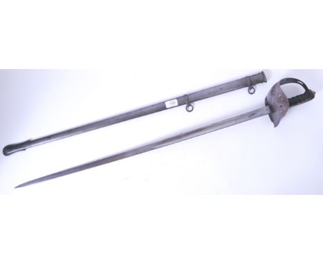 INDIAN ARMY SWORD: An Edwardian early 20th century Indian Army NCO commissioned military sword.. 100cm in length. ' ISD '

NO