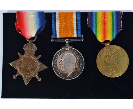 WWI MEDAL GROUP: A rare group of First World War WWI medals. Awarded to SE - 3163 Private F. Vincent of the Army Vet Corps. E