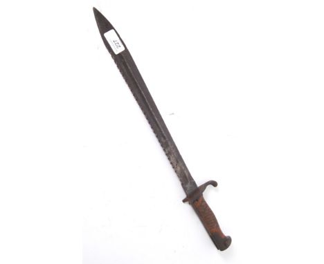 BAYONET: A German ' BUTCHER ' rifle bayonet, cWWI First World War era. M-9805 Bayonet. 50cm long.

NOTE: From an impressive p
