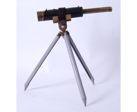 TELESCOPE: An interesting 19th century brass telescope and tripod, the scope engraved for Tulley & Sons, Islington, London. 4