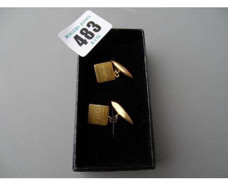 Pair of nine carat gold gent's cufflinks