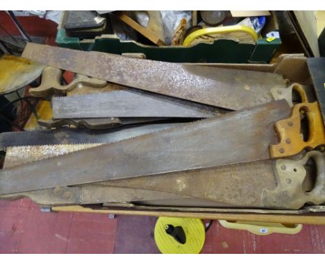 Box of vintage hand tools