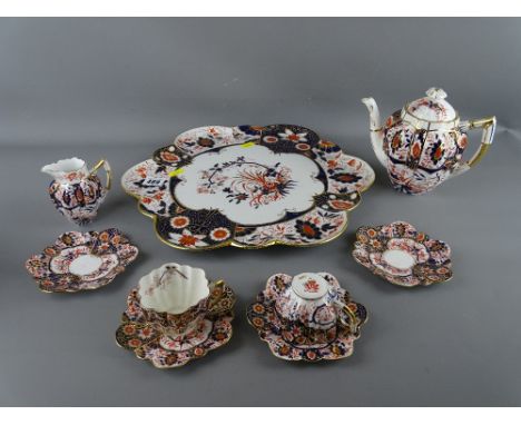 Wileman & Co Imari decorated part cabaret set and tray