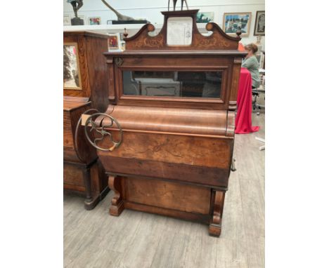 A 40 note Rossi & Spinelli hand-wound barrel piano, converted from automatic to manual operation and re-marked with new tunes