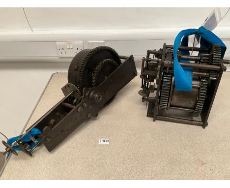 Two barrel piano automatic clockwork motors / mechanisms. These would have been removed from pianos when they were converted 