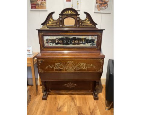A 48 note Pasquale/Todd hand-wound barrel piano. Originally an automatic piano, it was owned as such by the East Anglian Auto